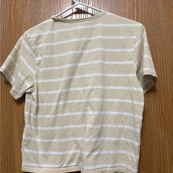Athleta Cream and White Striped Tee - Picture 2 of 3